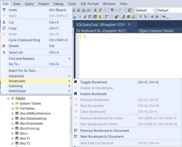 Using Bookmarks to navigate code in SSMS (Day 24) – SQLServerCentral